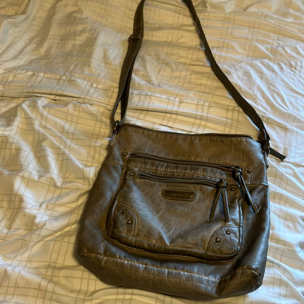 Stone Mountain Gray and Purple Crossbody Bag Practical Design
